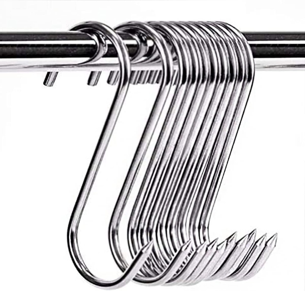 Meat Hooks 4” 4Mm, SUS304 Stainless Steel Butcher’S Hook(10Pack), Meat Hook for