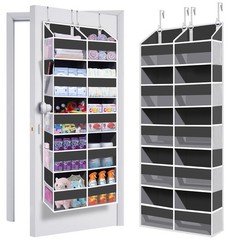 Heavy Duty Over The Door Organizer 5 Tiers, Extra Large Behind Door Storage o…