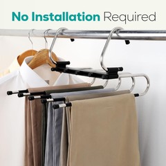 Pants Hangers Save Space Clothes Hanger with Stainless Steel Hook Utopia Home