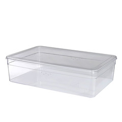 Mainstays Clear Glossy Plastic Closet Storage Shoe Organizer Boot Box with Lid f