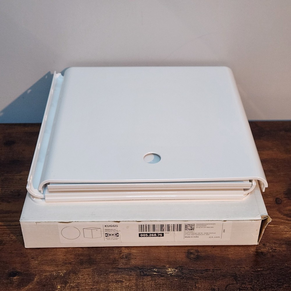 IKEA KUGGIS Storage Box w/ Lid – White – 32x32x32 cm (12½”) – NIB