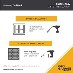 Progarage 32 In. L Garage Hanging Track Storage System (2-Pack)
