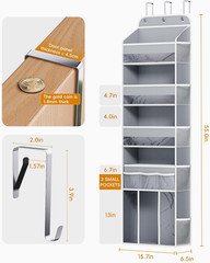 over the Door Organizer for Nursery, 5-Tier Baby Clothes Organizer