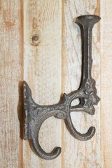 2-Large TRIPLE WALL HOOKS,Raw Unfinshed,Lion Accent,Country Decor,Gifts, H-10