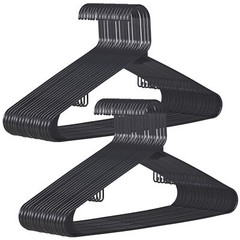Premium Quality Clothes Hangers (100 Pack) Plastic Gallus Shirt Hanger Black