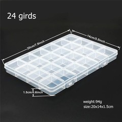 Clear Jewelry Box Plastic Bead Storage Craft Container Earrings Organizer