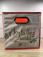 Relaxed Living (Set Of 2) Decorative Storage Bins 10.5×10.5×11 Christmas Holiday