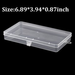 2/4/10 Clear Plastic Storage Container Box Hinged Lid DIY Arts Crafts Marker Pen