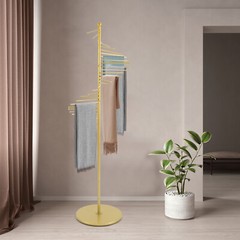 Gold Metal Handbag Purse Scarf Storage Stand 1.7m Height Scarf Display Stand