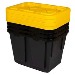 12 Gallon Storage Bin Container 4- pack, Heavy Duty, Lids, Greenmade 5 Color NEW