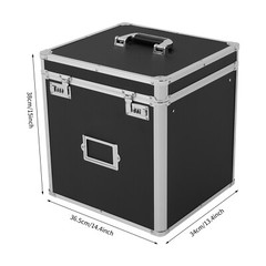 Vinyl Record Holder Storage Vintage Case Carrying Locking 50 Album Organizer NEW