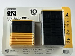 GreenMade MINI BINS 10-Pack Tiny Tote Stackable Storage Heavy Duty Utility Style