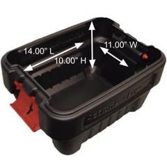 Rubbermaid 8 Gallon Action Packer Storage Bin, Heavy Duty Plastic, Lockable, Lid