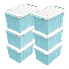 72QT/97QT stackable wheeled storage boxes with lids, suitable for family storage