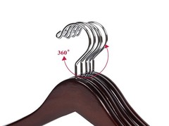 Quality Hangers Wooden Hangers Beautiful Sturdy Suit Coat Hangers Locking Bar