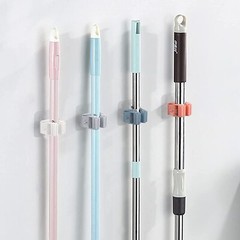 8Pack Mop Broom Holders Wall Mount Broom Gripper Hanger For Home Garage Storage