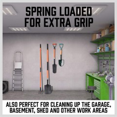 10 Pcs Metal Gaint Spring Grip Clamp Tool Hanger Brooms and Mops Wall Orgainzer