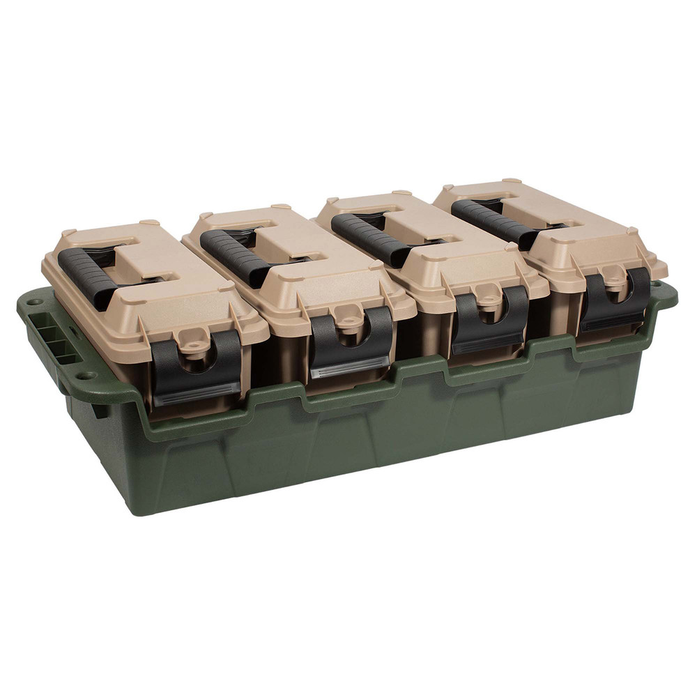 Greenmade Store-All Crate, Stackable, Water Resistant, Padlock Holes, 4-Pack New