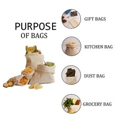 Biglotbags – Premium Canvas Cotton Double Drawstring Reusable Muslin Bags