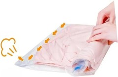 12pcs Vacuum Compression Storage Bags Hand Roll without Pump Pa+pe Material 3…