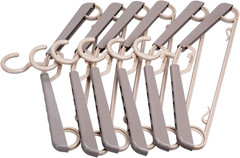6-Pack Adjustable Clothes Hangers Heavy Duty Swivel Hook Coat Jacket Dress