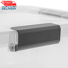60 Quart Hingelid Clear Storage Bin with Latch Lid, Dark Gray, 6 Pack 💪👌