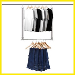 Hanging Closet Rod, 17-28In Width and Up to 32In Height Closet Extender, Doub…