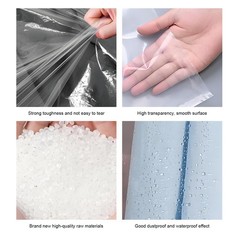30 Pack Clear Garment Bags for Clothes, 35.4inch Clothes Covers Plastic Garme…