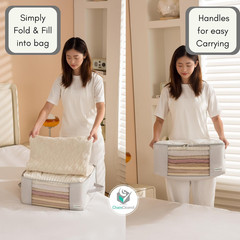 2 Pack Clothing Storage Bags Clothes Organizer Folding Fabric Bags for Sweaters,
