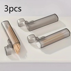 Mini Clear Storage Box Portable Travel Case Toothpicks Cotton Swabs Band-Aids