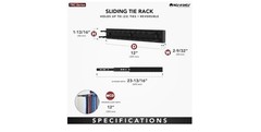12” Side Mount Tie Rack Chrome
