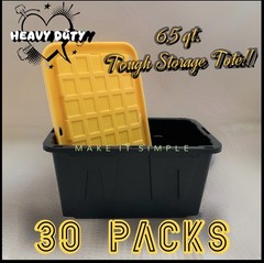 NEW 30PK- 6.5qt Storage Bin Container Tote Mini Yellow Lid TikTok Home Depot HDX