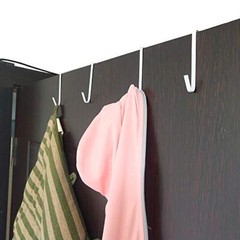 12 Pack White Smart Over The Door Hook,2 Side Metal Z Hooks,S Hooks for 12 PCS