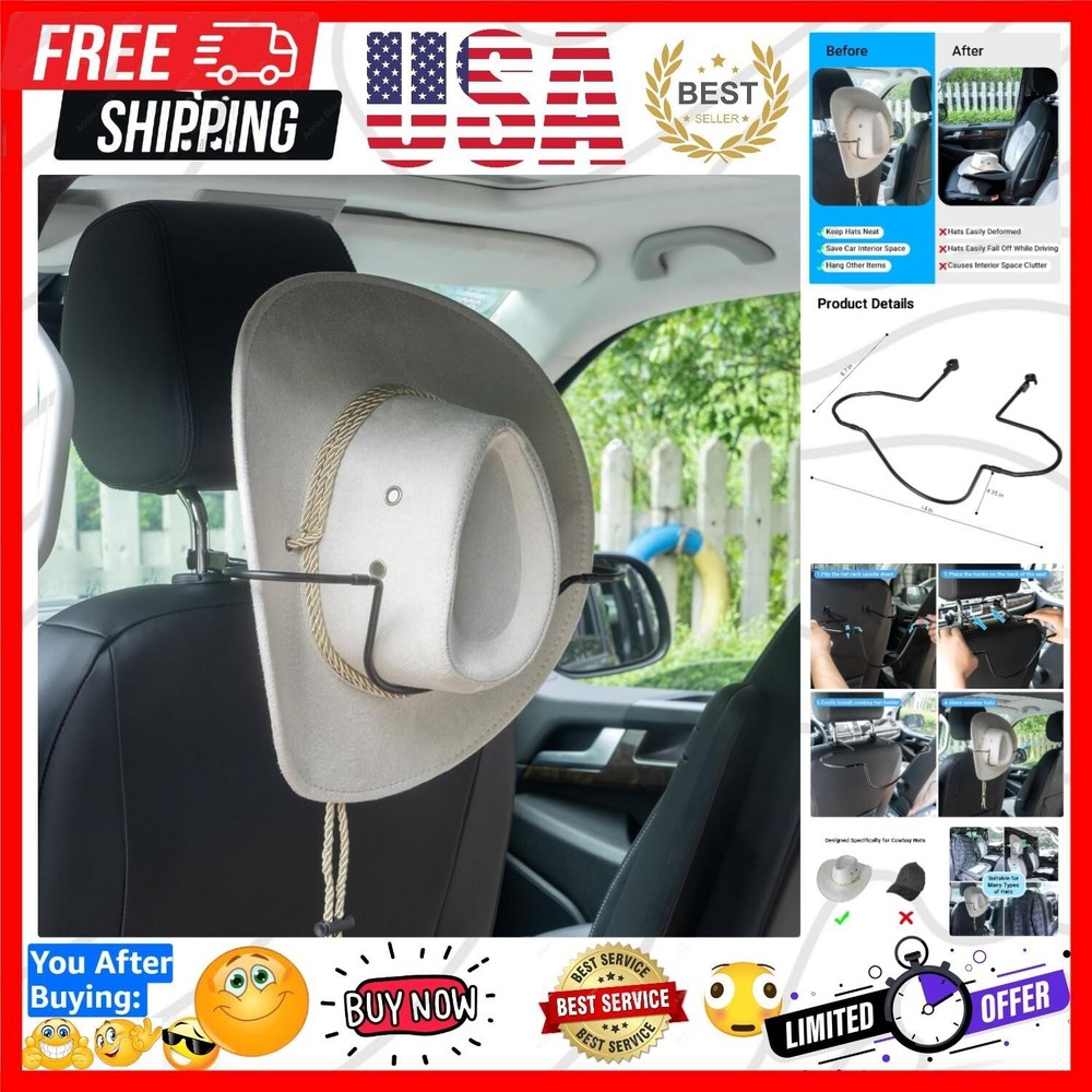 Yuoyar Cowboy Hat Holder for Truck Suv Car – Car Hat Holder for Truck to Main…