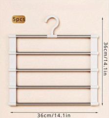 1 pc Multi-Layer Pants Hanger Space-Saving Non-Slip Wardrobe Organizer