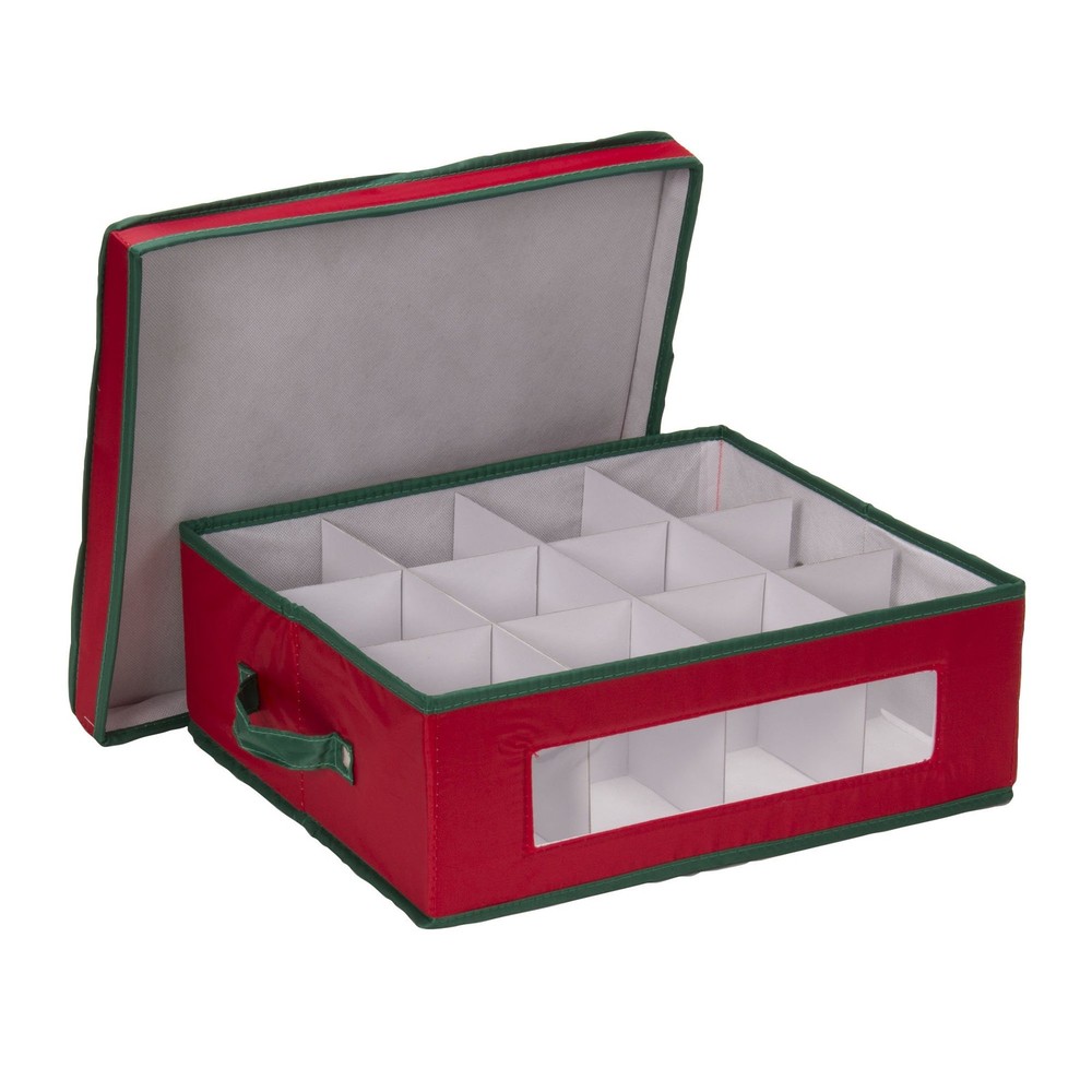 538RED Holiday China Dinnerware Storage Chest for Coffee Mugs | Removable Lid…