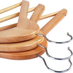 Wooden Hangers Pack of 20 & 60 & 100 Suit Hangers Premium Natural Finish Home US