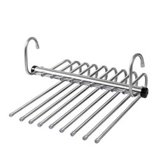 2 pcs 9-Layer Foldable Metal Pants Hanger – Space-Saving Multi-Tier Closet Tool
