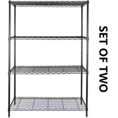 2x 4-Tier Heavy Duty Storage Shelves Garage Shelf Metal Shelving Organization