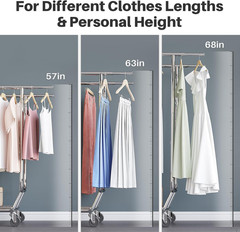 HOKEEPER Clothes Rack Heavy Duty Clothing Rack Load 650 LBS Collapsible Garment