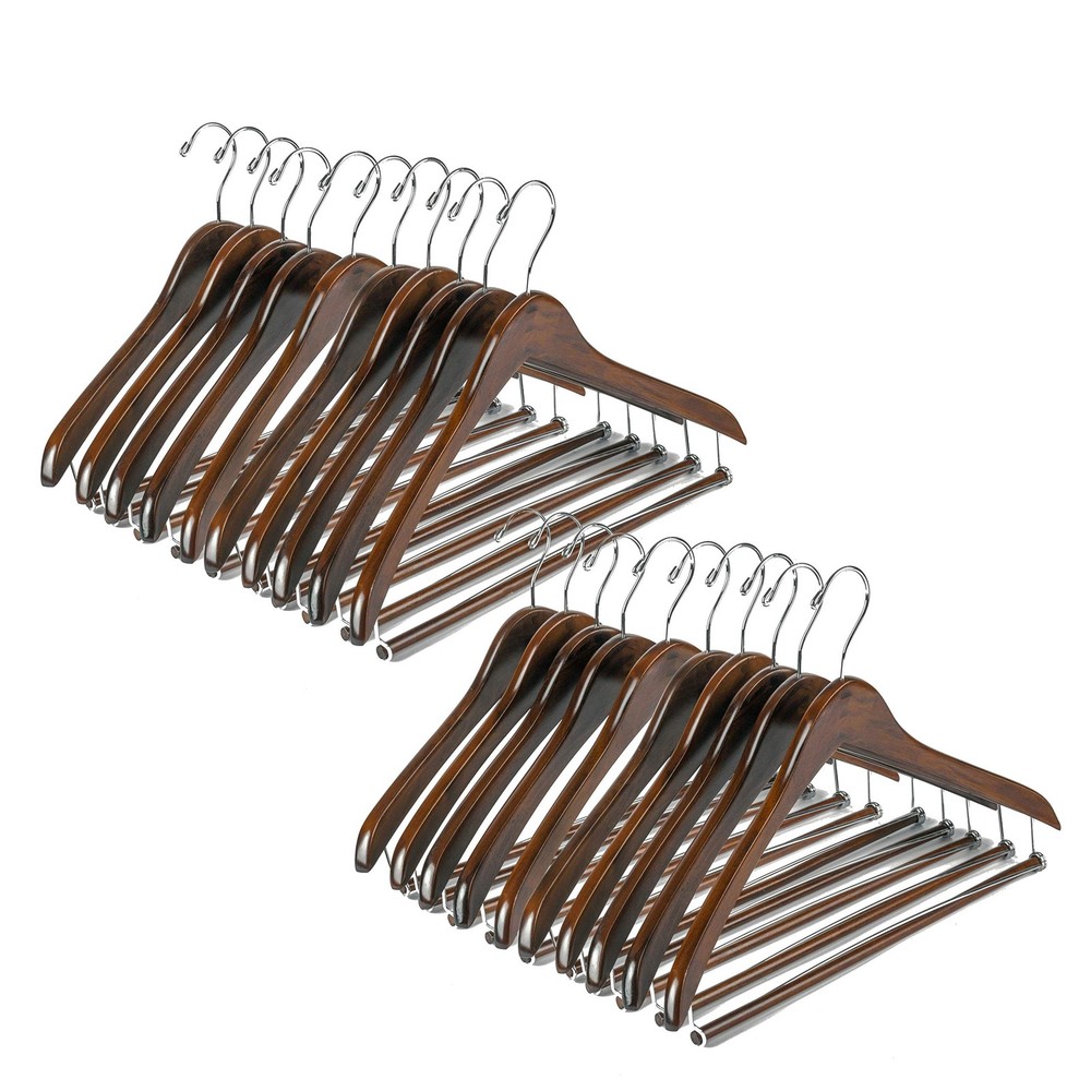 100 Quality Hangers Wooden Hangers Beautiful Sturdy Suit Coat Curved Hangers …