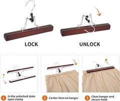 Wooden Pants Hangers Cherry 10 Pack…