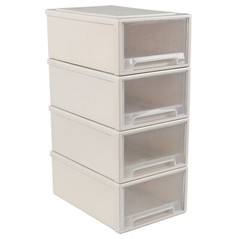 Cand 12 Quart Stackable Plastic Drawers, Plastic Compact Stacking Storage Unit