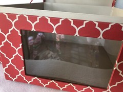 Container Store 4 box Set China Dishes STORAGE Windows & Hinged Lids – Nesting