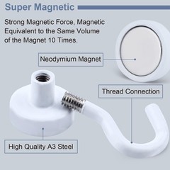 Magnetic Hooks, 30Lbs Strong Heavy Duty Cruise Magnet S-Hook for Hanging 20Pcs