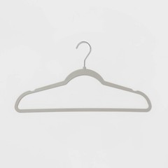 10ct Thin Plastic Hangers-Slim Clothes Hangers for Adults, 17.5″ x 9.1″ x 0.2″