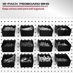 Pegboard Organizer Peg Board Hooks: 300-Piece Hooks for BlackOpens