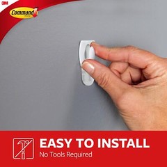 Command 17006 Mini White Strips Hook, 1 inch, 6 Count