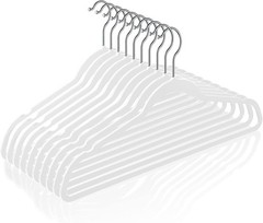 50 Plastic Hangers 17.7 Inch Non-Slip, Space Saving Closet Organizers, Heavy …