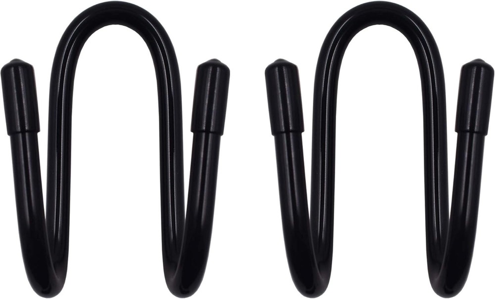 Flexible Over-The-Seat Hard Hat Rack – 2 Pack, Black Metal Holder for Vehicles
